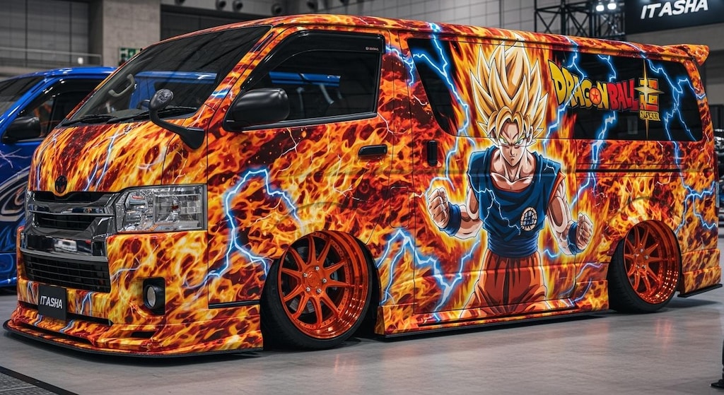 ハイエースドラゴンボール痛車