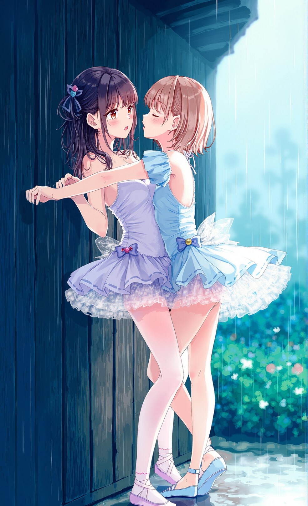 百合女子 雨中の春 | の人気AIイラスト・グラビア