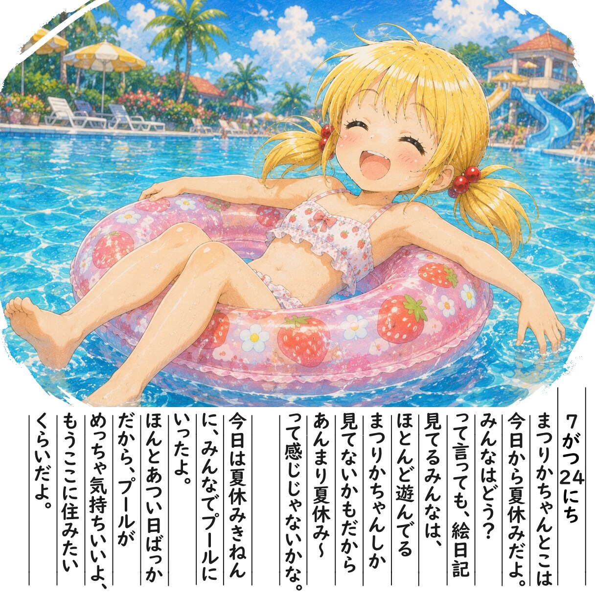 【絵日記】今日から夏休み！