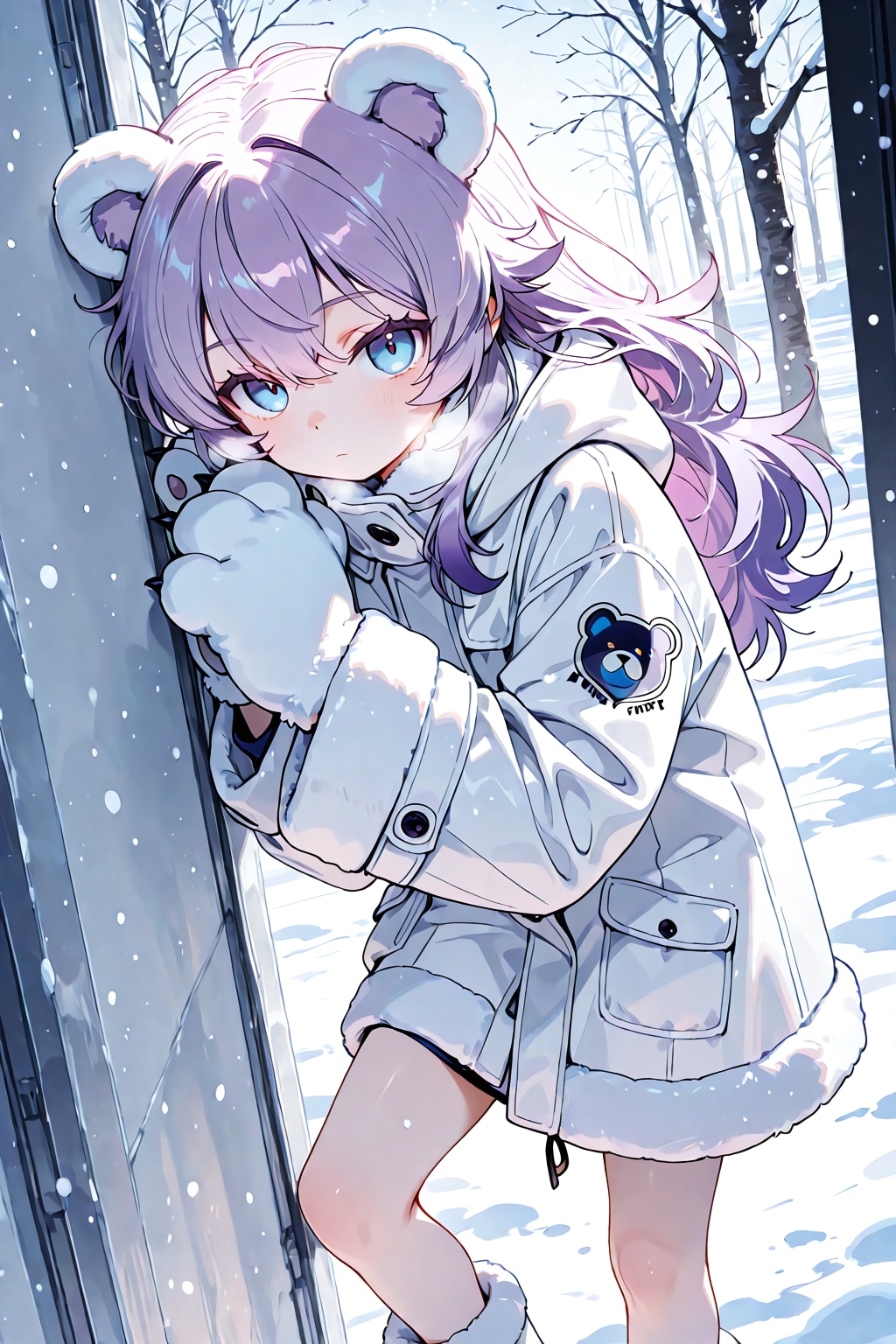 雪原のくまさん