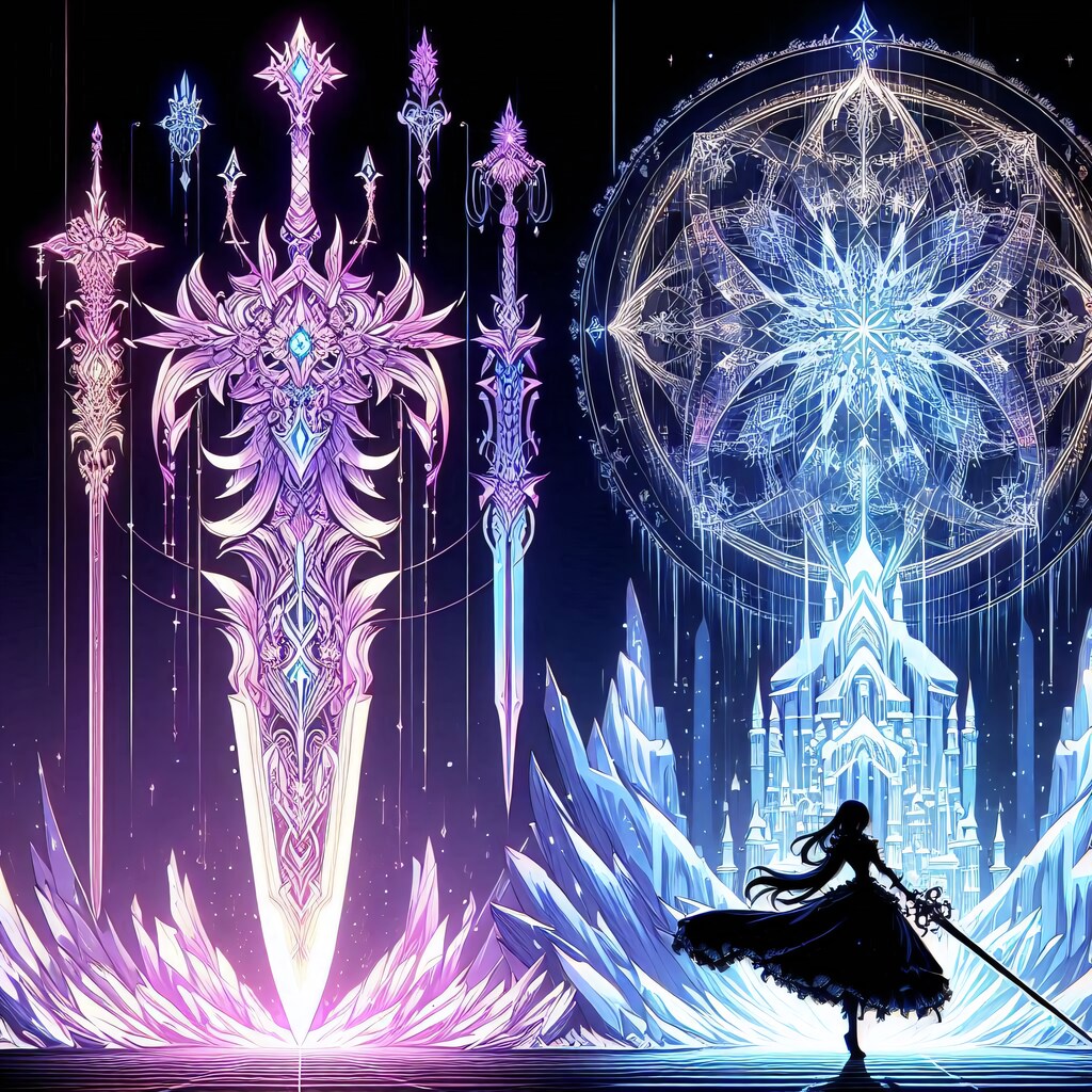 氷の世界と魔法陣