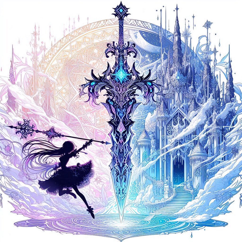 氷の世界と魔法陣