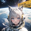 カモフラウルフちゃん主演映画『Space Warrior』ポスター🐺 2枚目