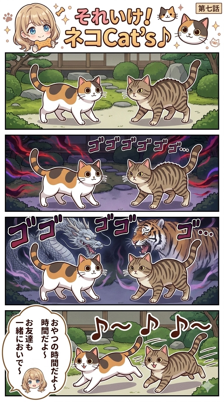 【7話】それいけ！ネコCat's♪(４コマ漫画)