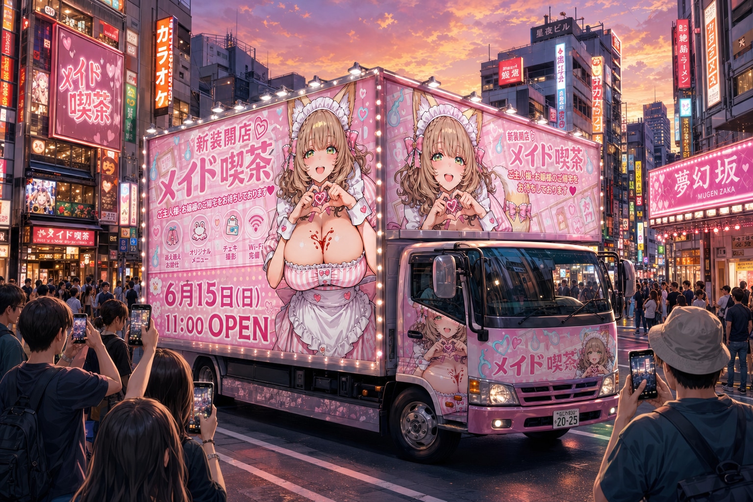メイド喫茶広告車
