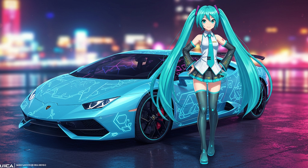 初音ミクとアヴェンタドール