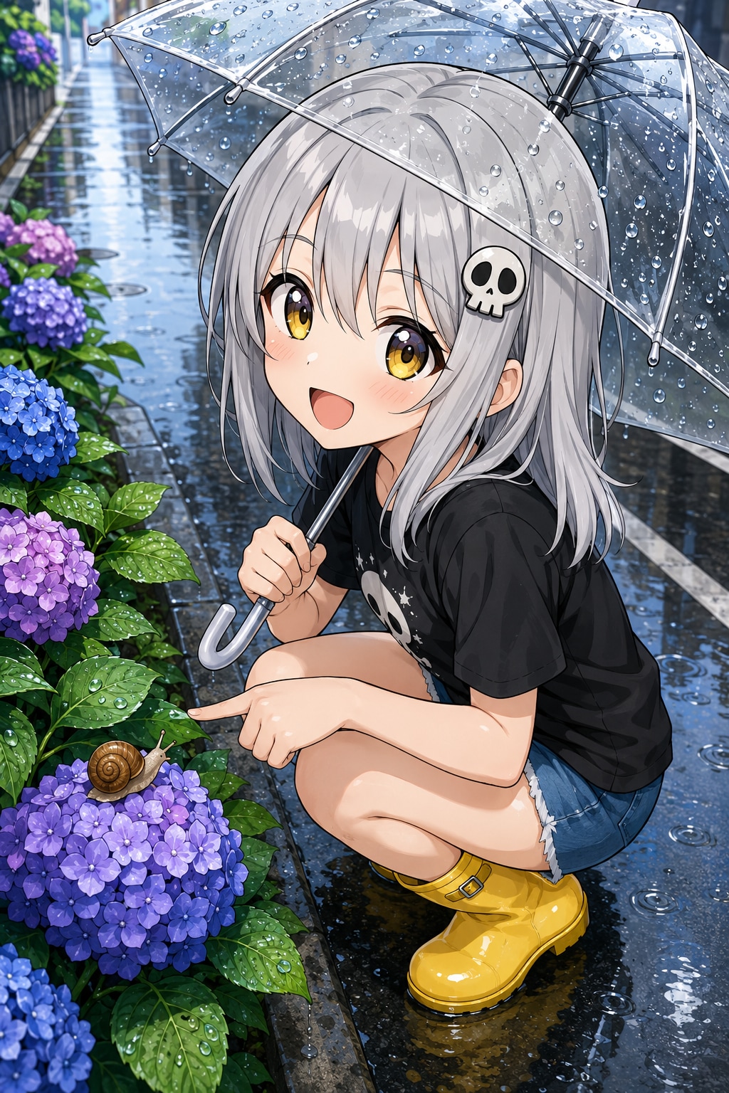 雨の住人。