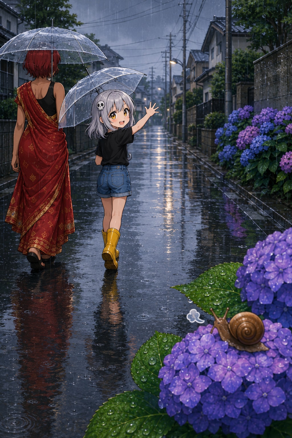 雨の住人。