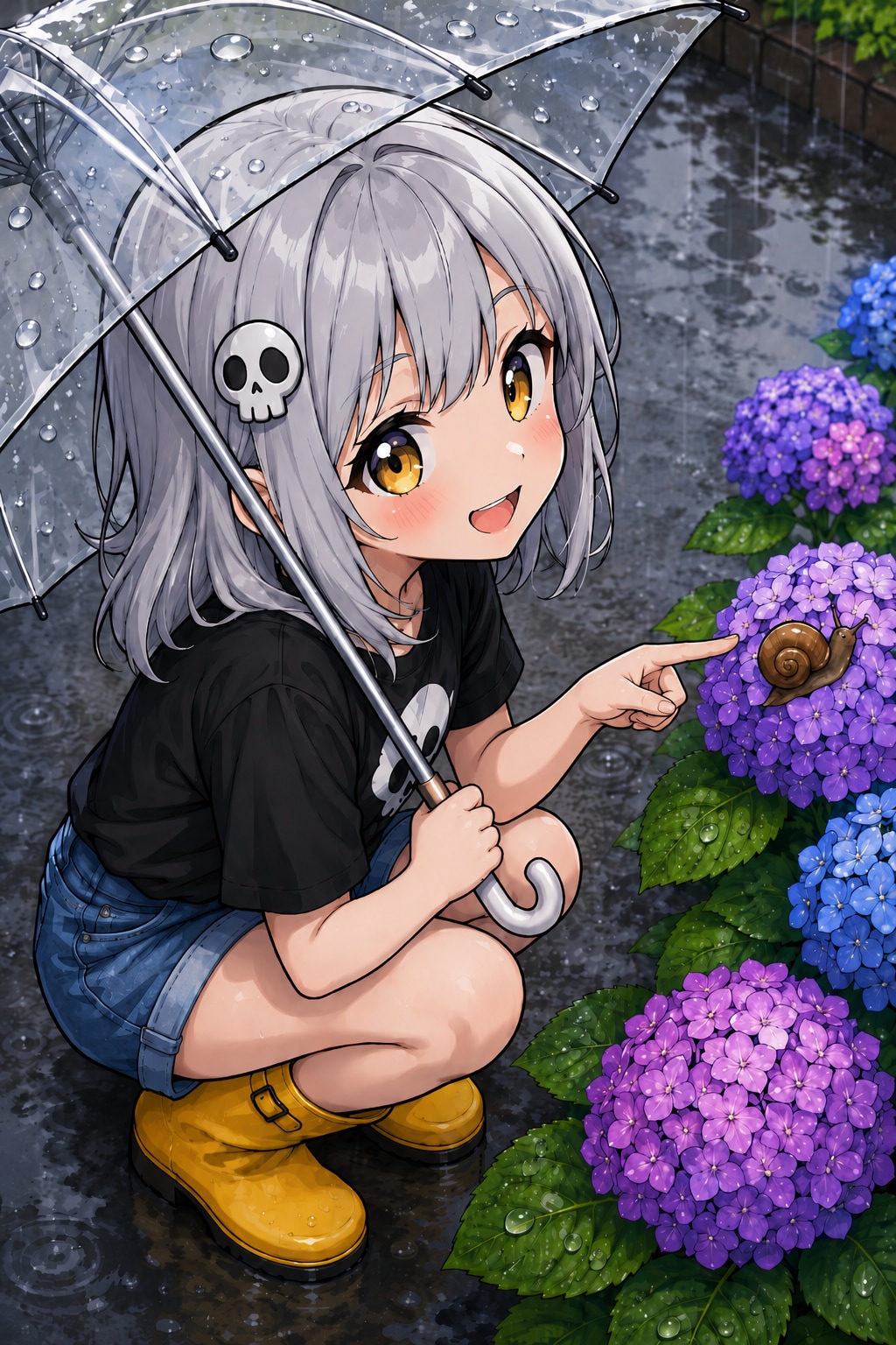 雨の住人。