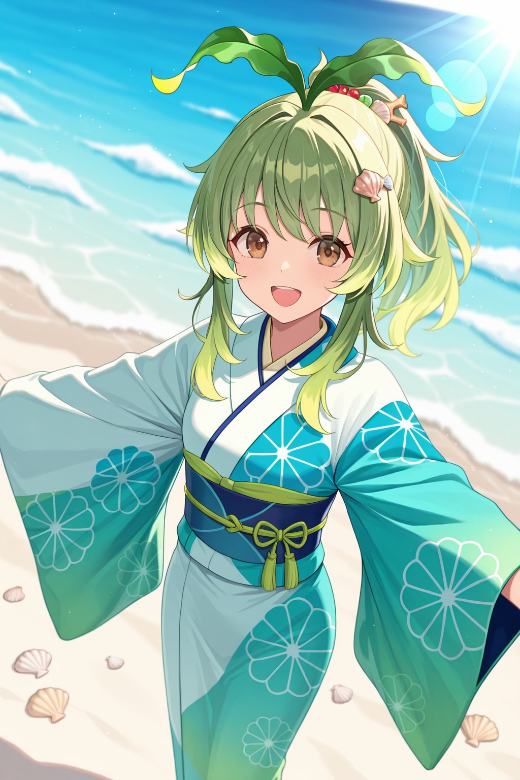 【借】おひさまを浴びに陸に上がってきたコブネちゃん