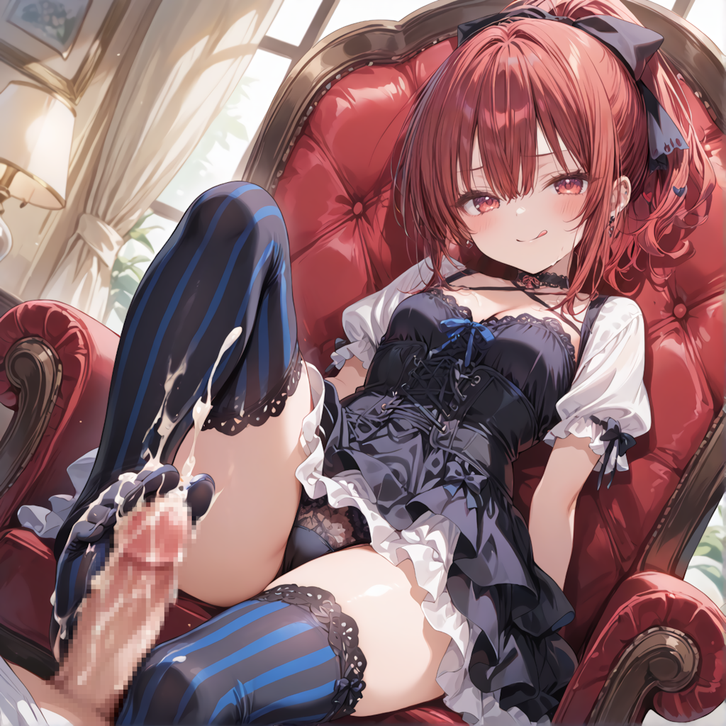 ゴスロリニーソ足コキ
