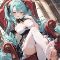 ゴスロリニーソ足コキ 2枚目