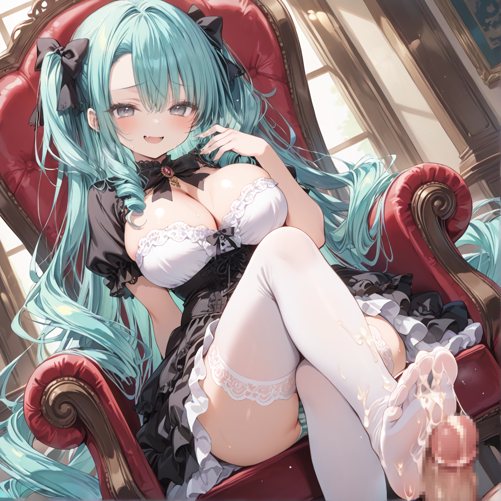 ゴスロリニーソ足コキ