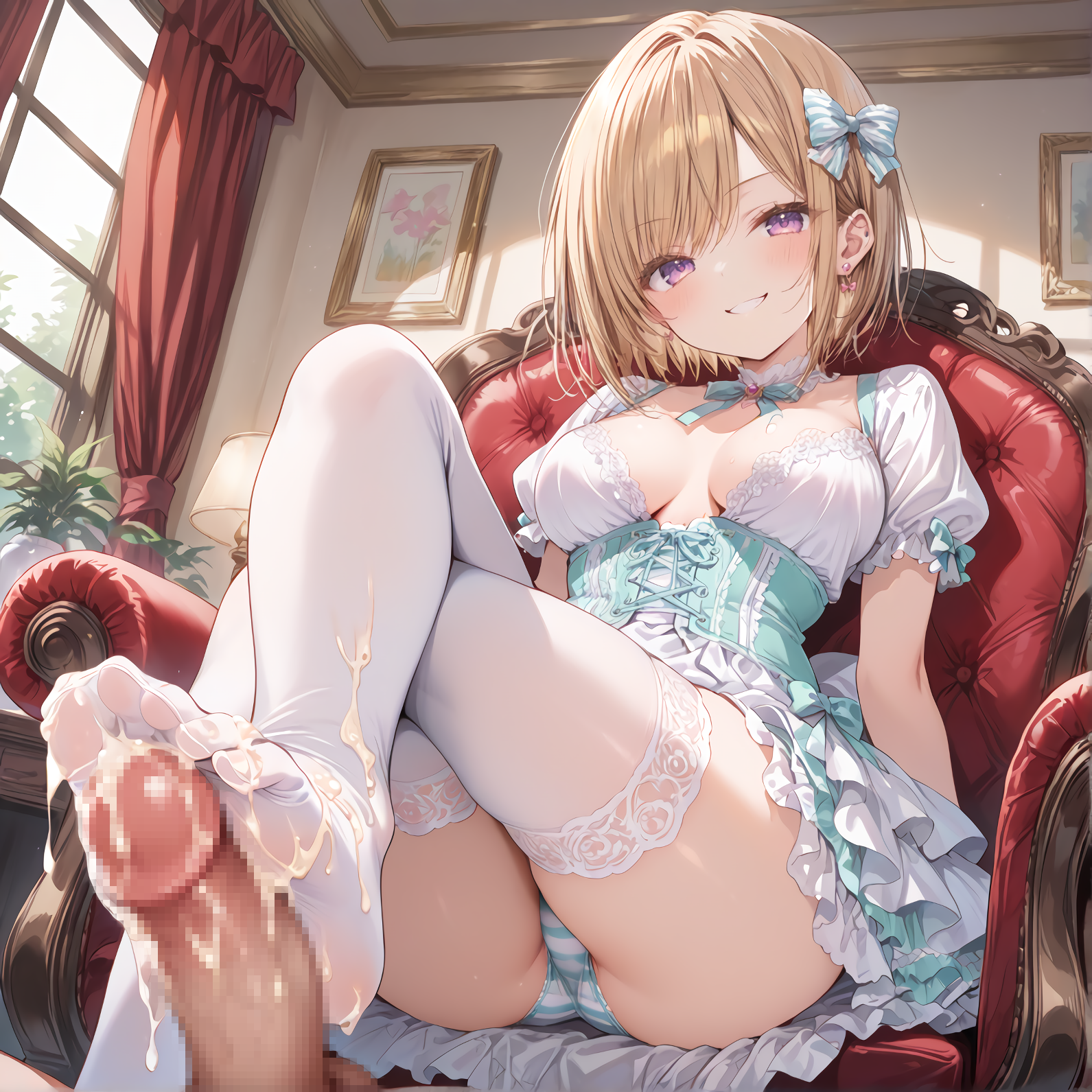 ゴスロリニーソ足コキ