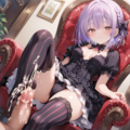 ゴスロリニーソ足コキ 4枚目