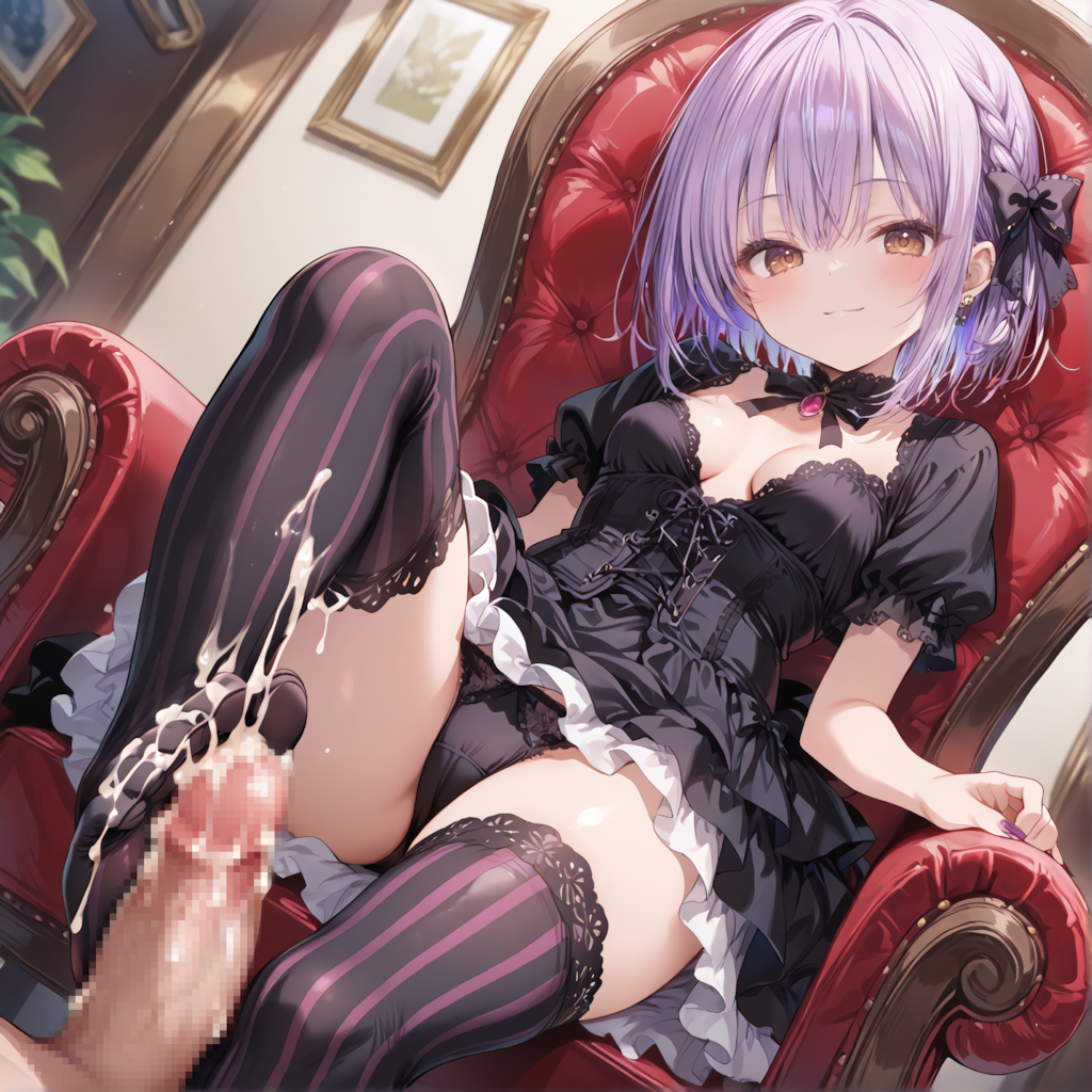 ゴスロリニーソ足コキ
