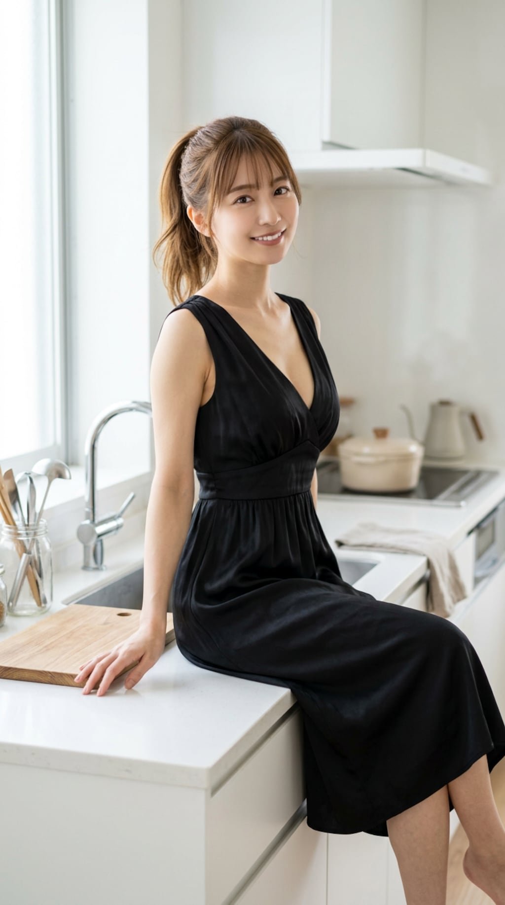 黒いドレスの彼女からハート