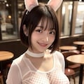 うさ耳の女性 4枚目