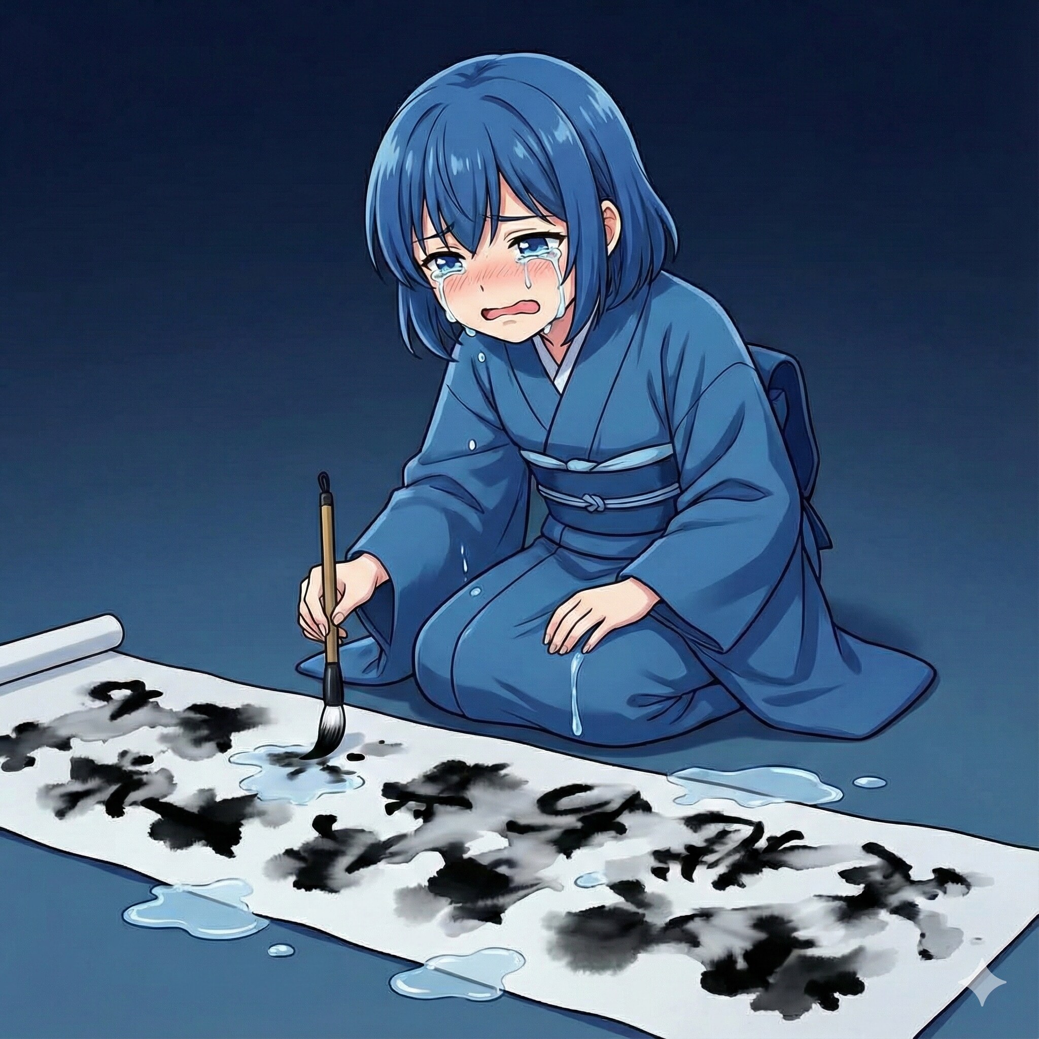 💙彩ちゃんの書き初め | の人気AIイラスト・グラビア