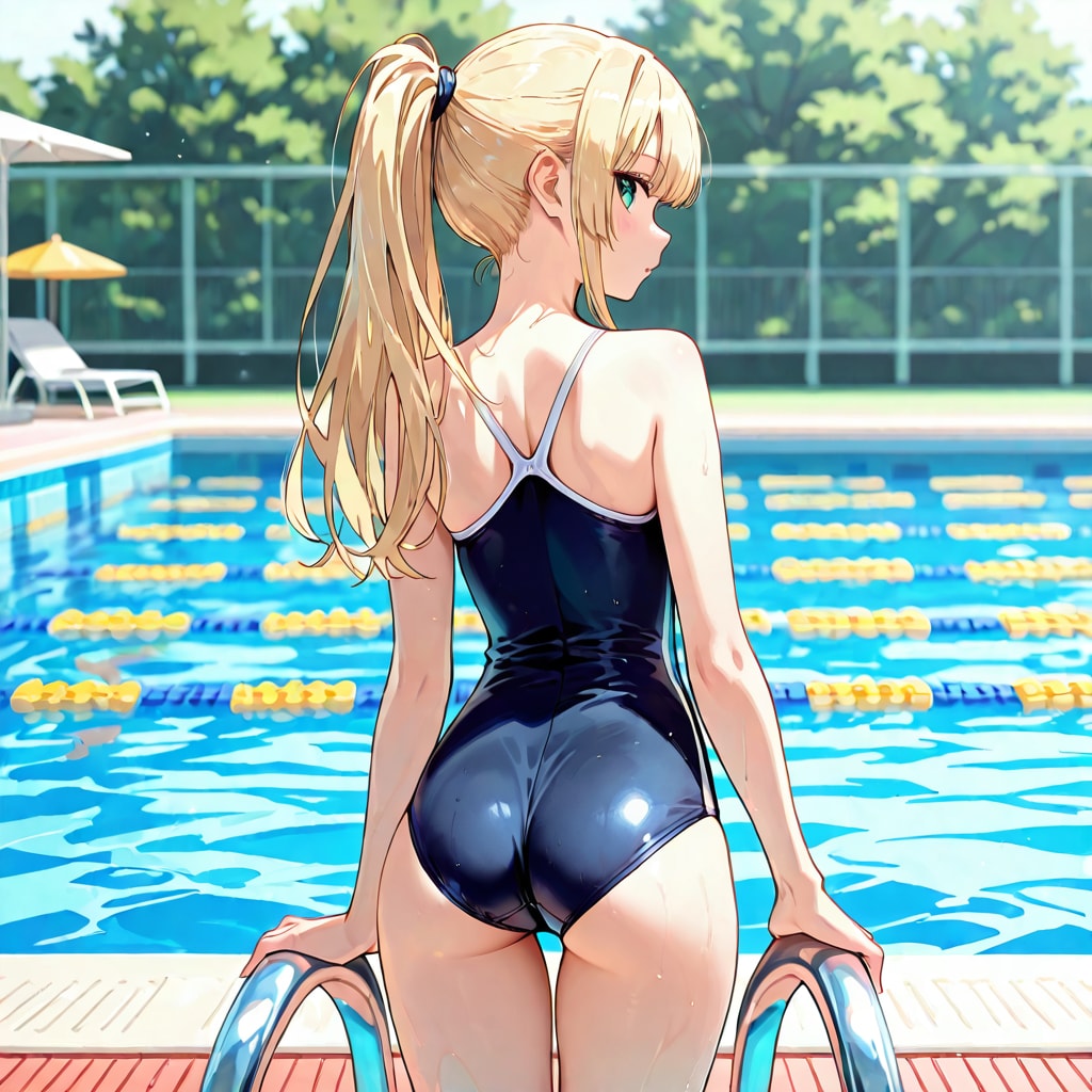 スクール水着の背中