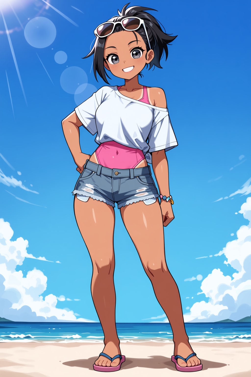 女の子とビーチ　その３