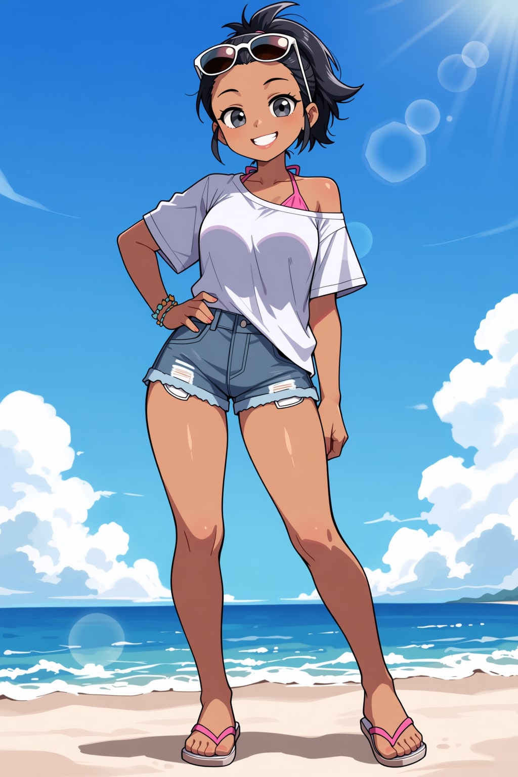 女の子とビーチ　その３