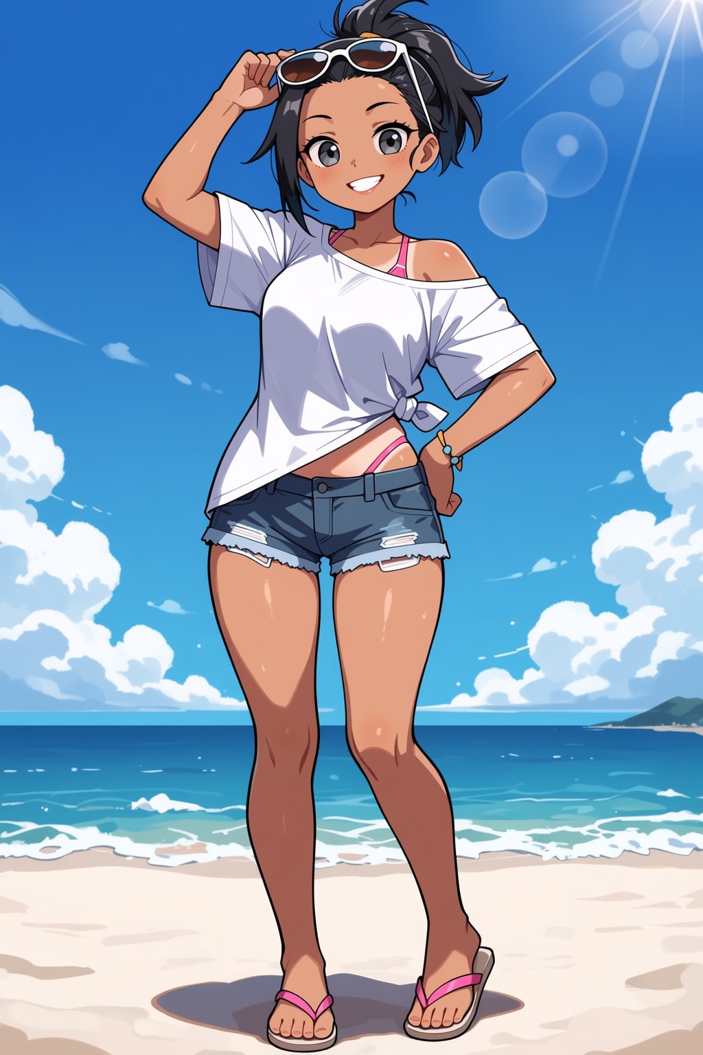 女の子とビーチ　その３