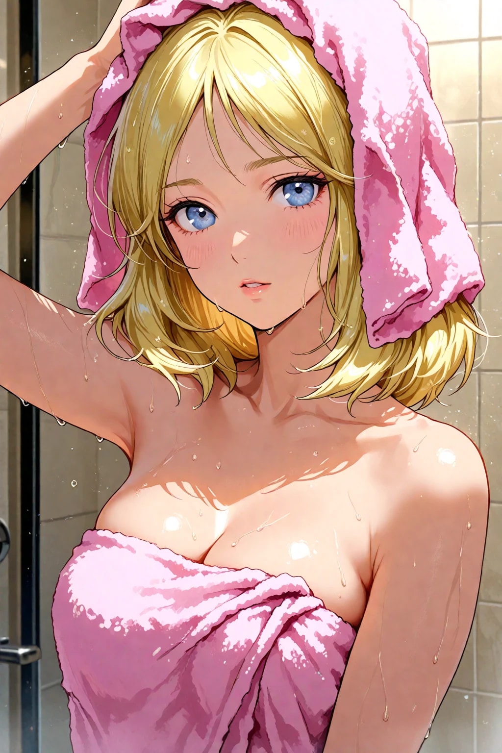 シャワー室から出るセイラさん