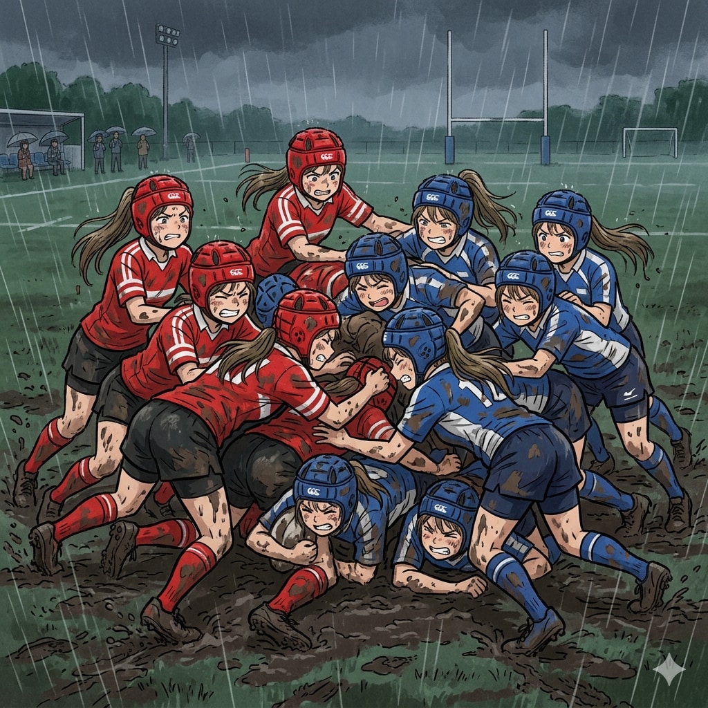 🏉泥まみれの女子ラグビー 167