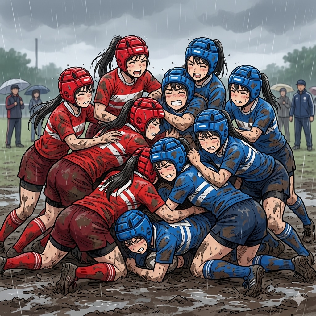 🏉泥まみれの女子ラグビー 167
