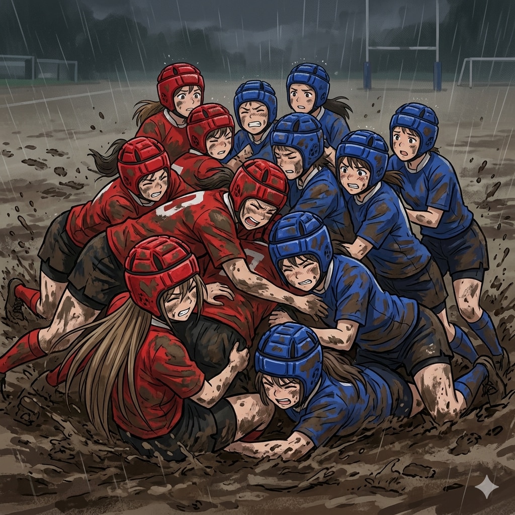 🏉泥まみれの女子ラグビー 167
