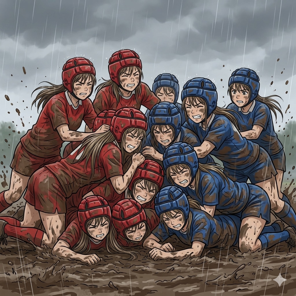 🏉泥まみれの女子ラグビー 167
