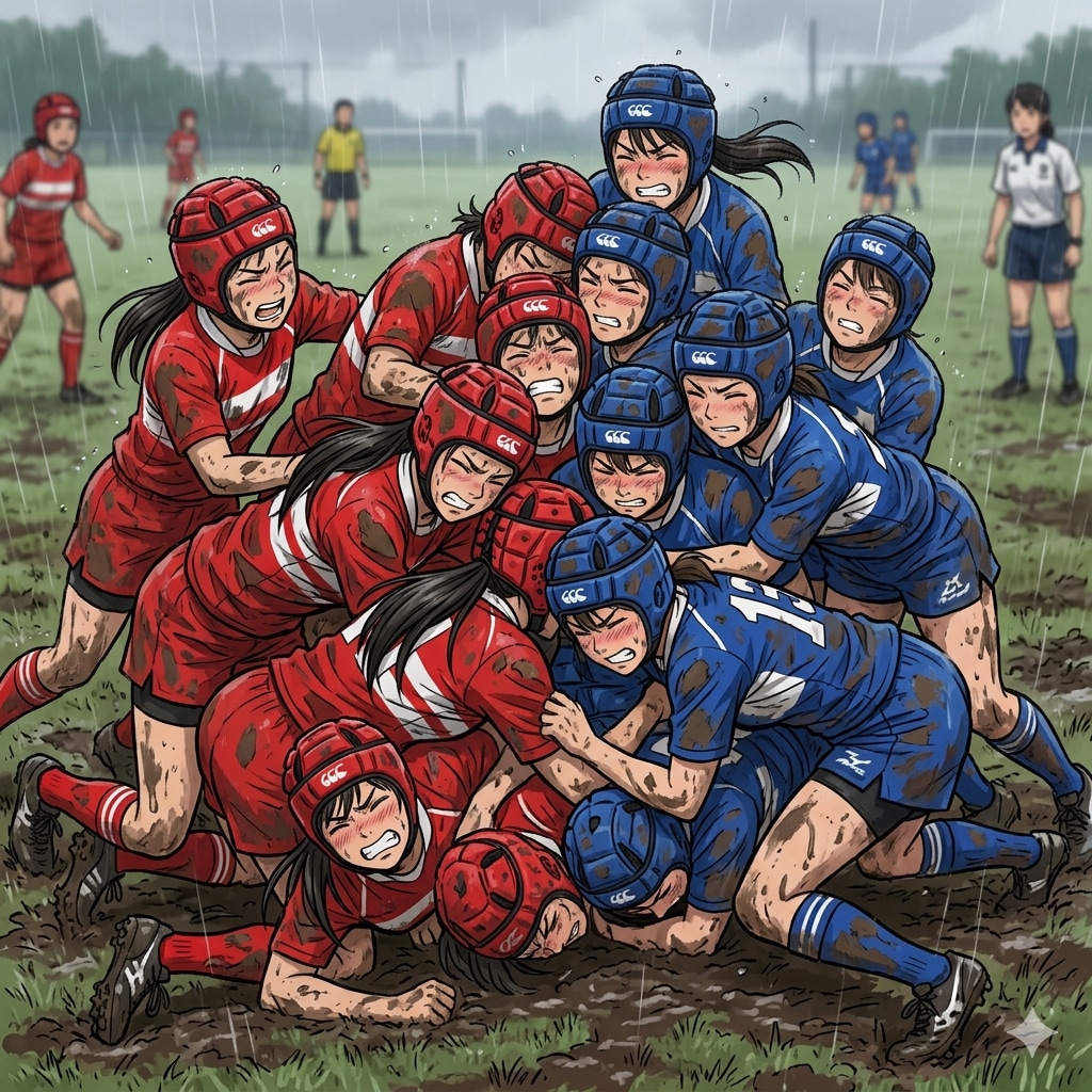 🏉泥まみれの女子ラグビー 167