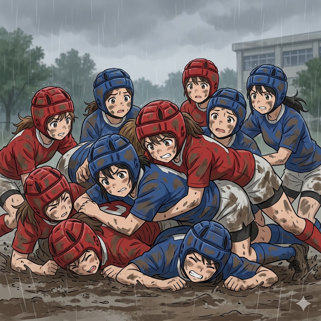 🏉泥まみれの女子ラグビー 167