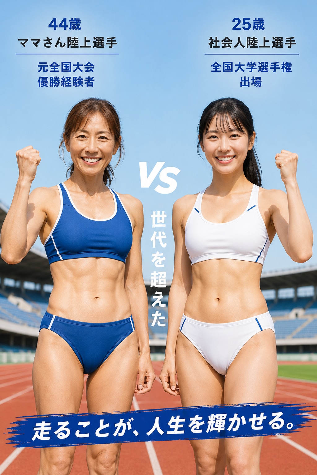地域振興スポーツ大会　ママさんVS大学生　～100ｍ走編～