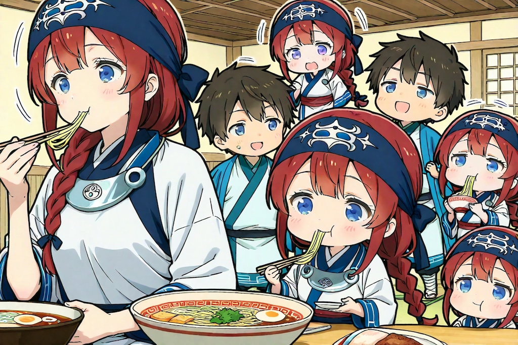 コロボックル達はラーメンを食べる！