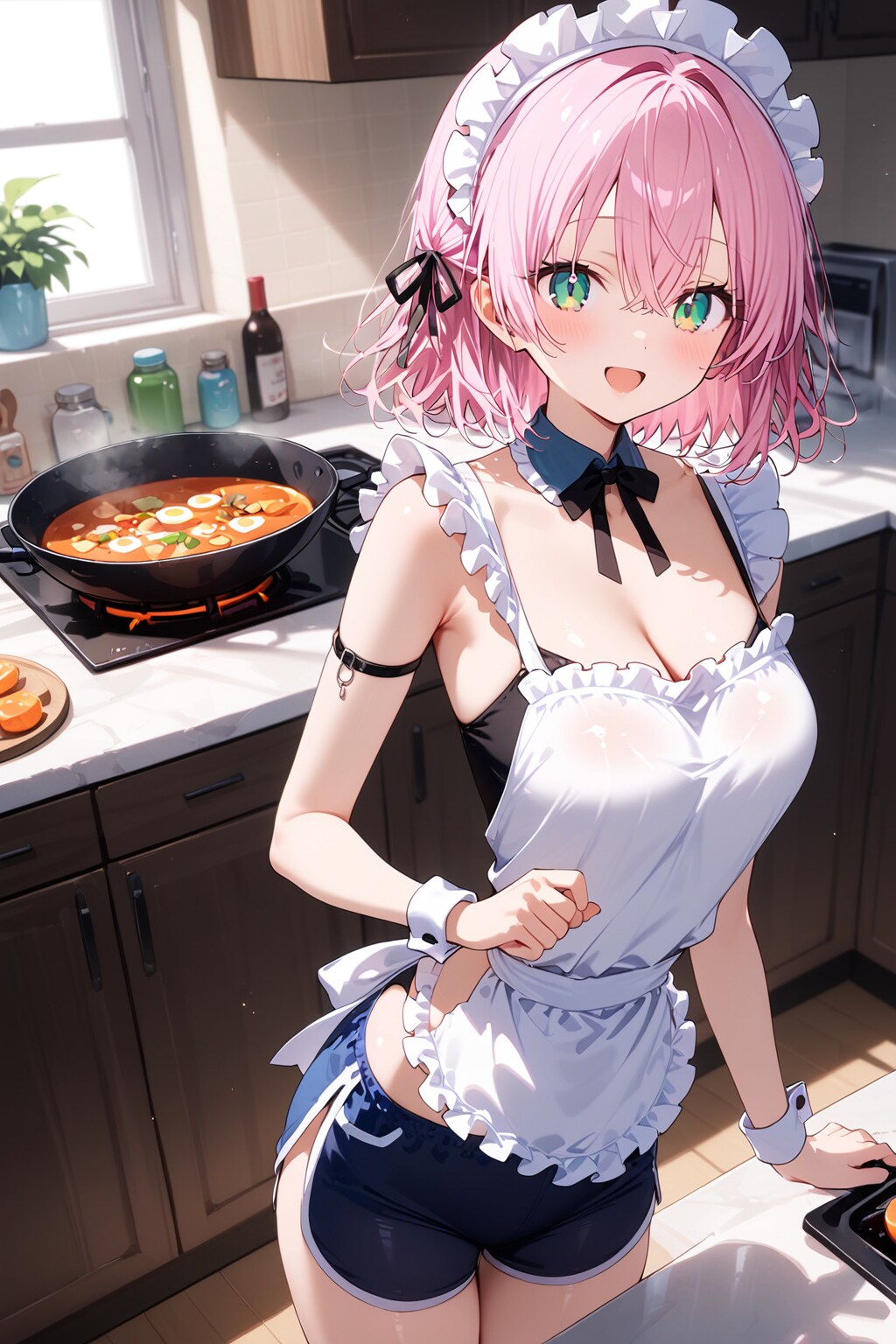 朝ごはんを作る李々花