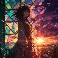 夕方の廃墟の教会 3枚目