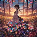夕方の廃墟の教会 7枚目