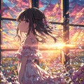 夕方の廃墟の教会 8枚目