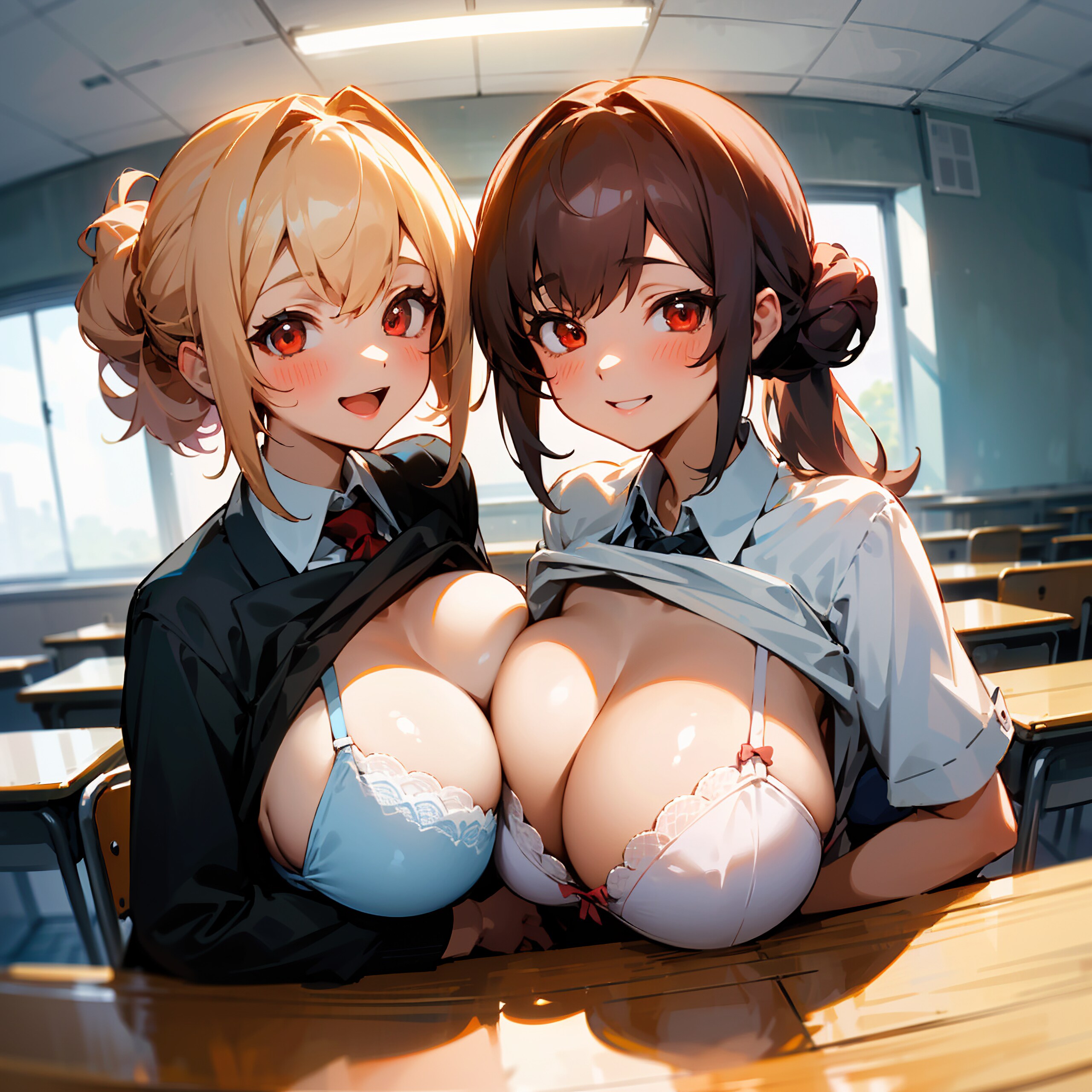 お胸合わせ