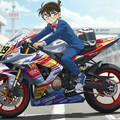 江戸川コナンとレーシングバイク 4枚目