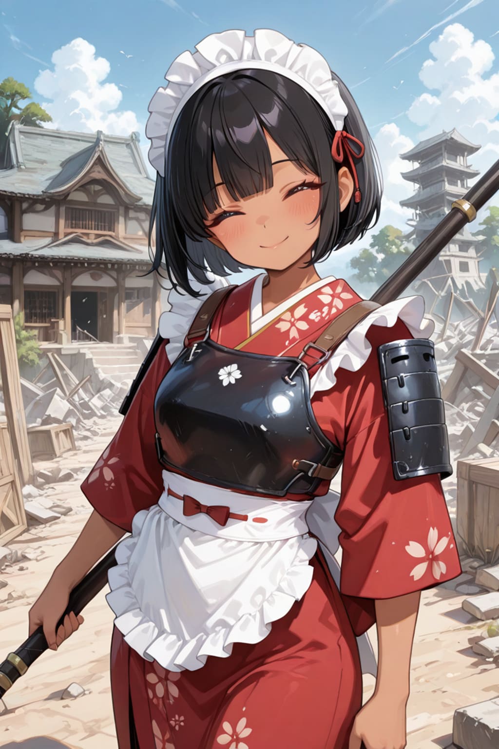 和メイドの鈴ちゃん | の人気AIイラスト・グラビア