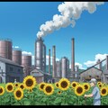 ヒマワリのある風景１・工場今昔 5枚目