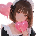 ハートバルーンとメイドさん 3枚目