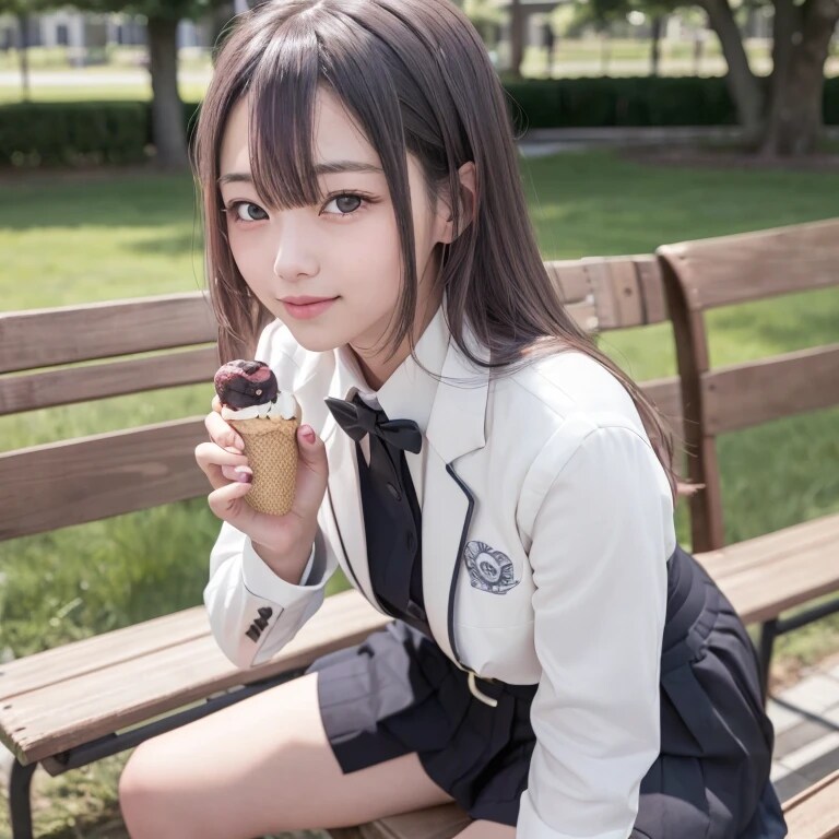 黒髪ロングでブレザーの美女８７ | の人気AIイラスト・グラビア