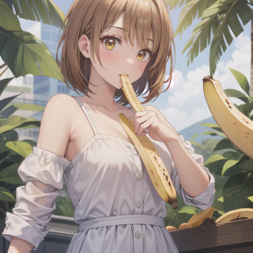 茶髪ボブでワンピースの少女２