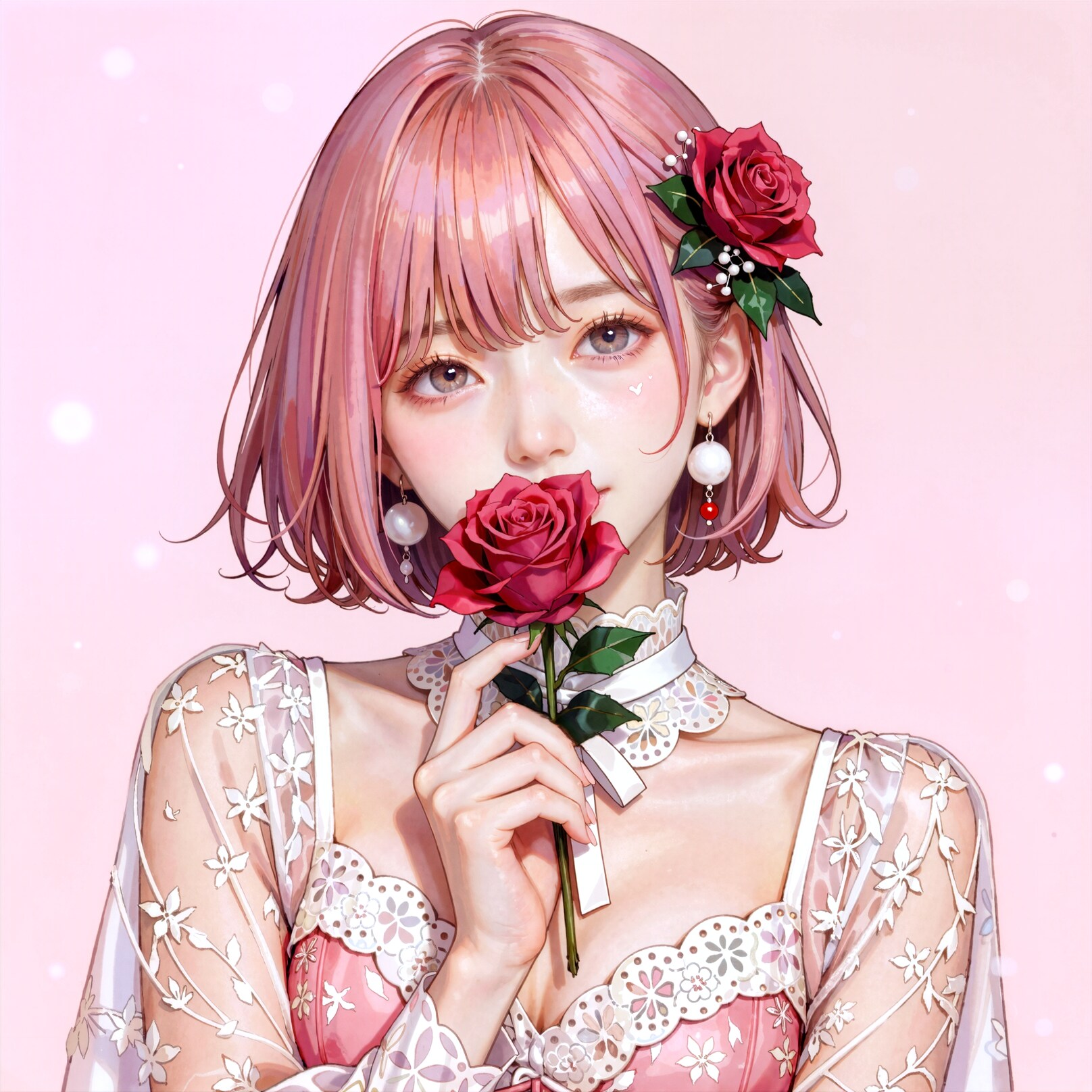 Rose flower Girl