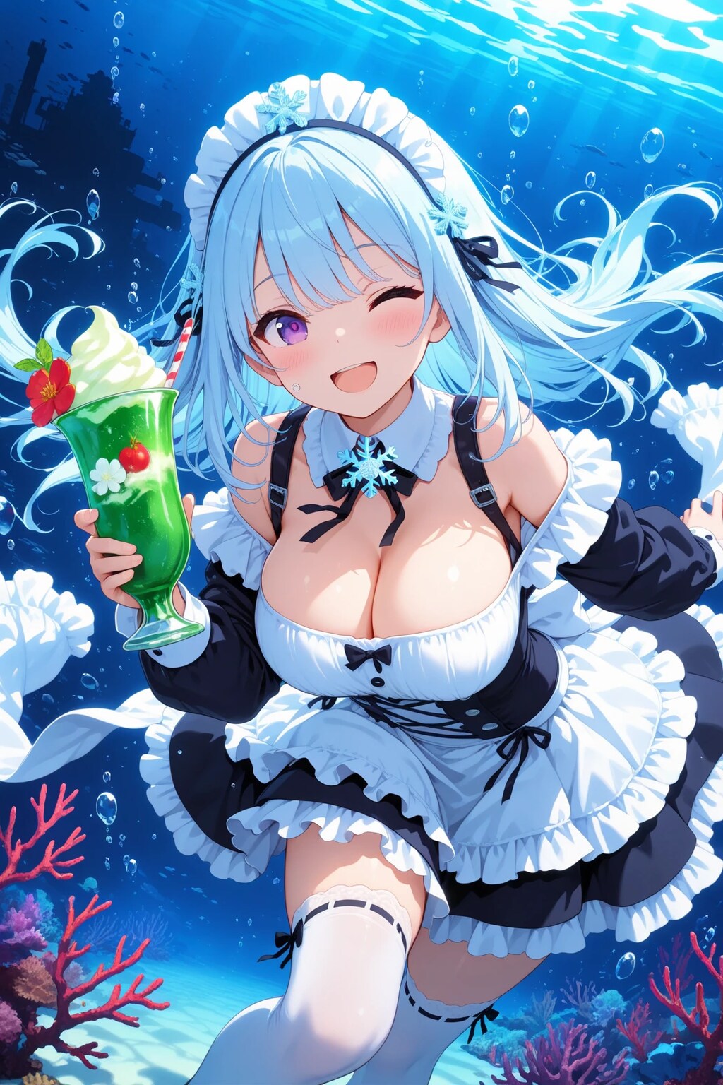 水中でもお届けしますよ🥤✨