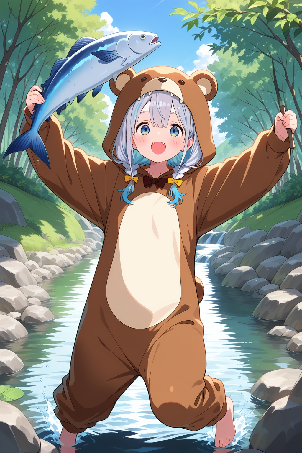 魚を捕ったぞーー！！！